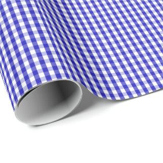 Small Royal Blue and White Gingham