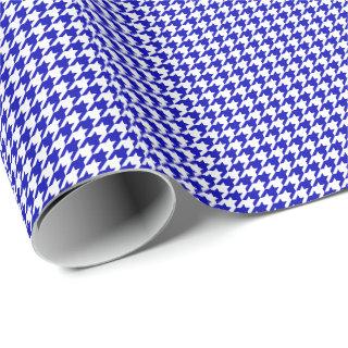 Small Royal Blue and White Houndstooth