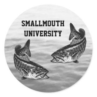 Smallmouth University - Bass Fishing Classic Round Sticker
