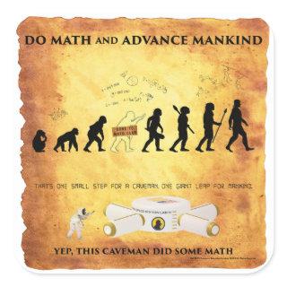 Smart Caveman: Do Math Advance Mankind Stickers