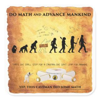 Smart Caveman: Do Math and Advance Mankind Sticker