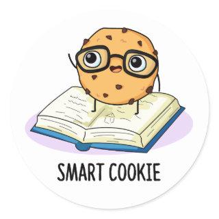 Smart Cookie Funny Snack Pun  Classic Round Sticker