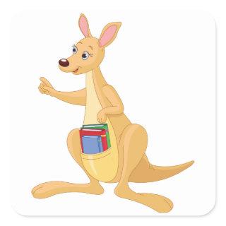 Smart Kangaroo Square Sticker