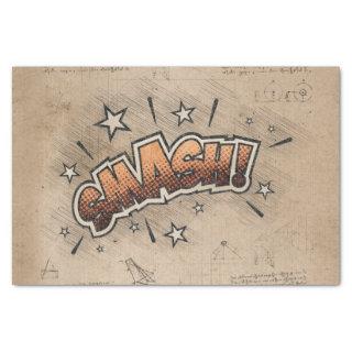 SMASH! Vintage Comic Book Steampunk Pop Art Tissue Paper