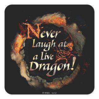 SMAUG™ - Never Laugh Logo Graphic Square Sticker