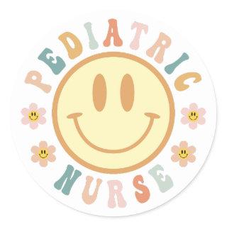 Smile Pediatric Nurse, PEDS Nurse, Peds Nursing Classic Round Sticker