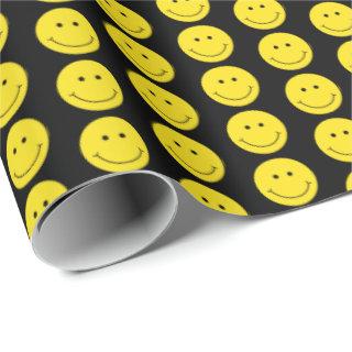 Smile Yellow Black Grinning Face