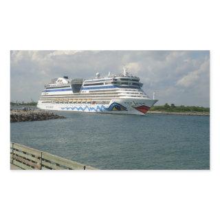 Smiling Ship Rectangular Sticker