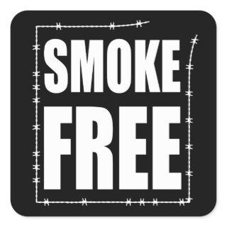 Smoke Free Square Sticker