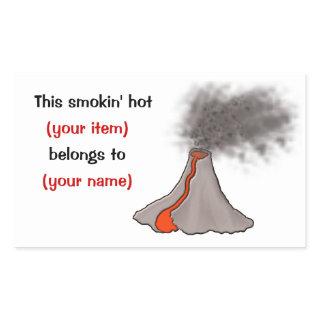 Smokin' Hot Volcano Design Rectangular Sticker