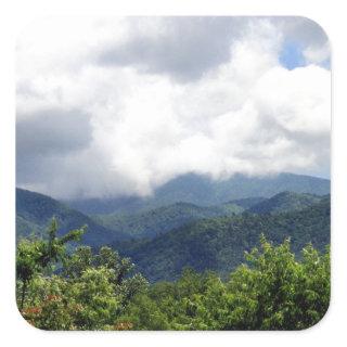 Smoky Mountains Square Sticker