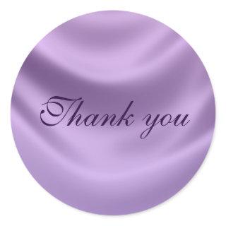 smooth silk - purple classic round sticker