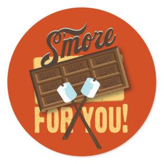 S'more for You Campfire & Bonfire Favors Classic Round Sticker