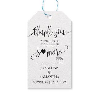 S'more Fun minimalist wedding favor Gift Tags