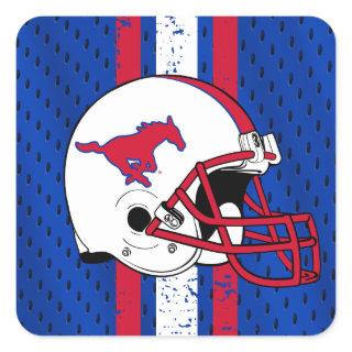 SMU Mustangs Jersey Square Sticker