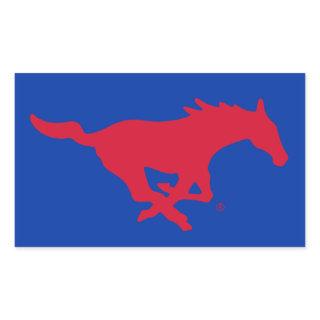 SMU Mustangs Logo Rectangular Sticker