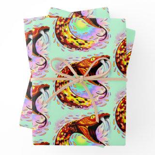 Snake Attack Psychedelic Surreal Art  Sheets