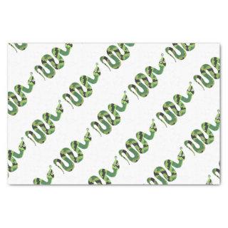 Snake Black and Green Print Silhouette Tissue Paper