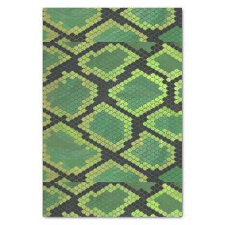 Snake Black and Green Print Tissue Paper