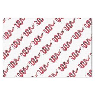 Snake Black and Red Silhouette Tissue Paper
