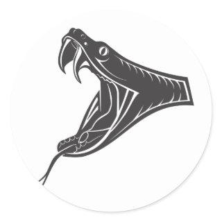 snake-head-vector classic round sticker