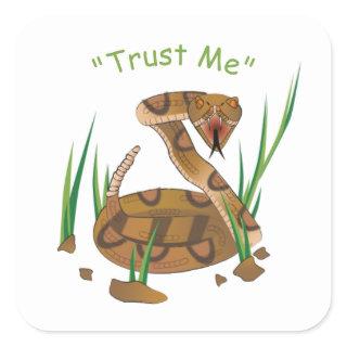 Snake in the Grass Square Sticker