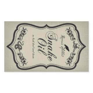 Snake Oil Halloween Jar Sticker Label