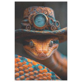 Snake Serpent Steampunk Hat Decoupage Tissue Paper