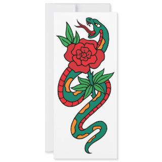 Snake Wrapped Around a Red Rose Tattoo Art