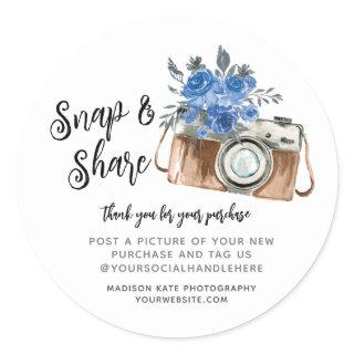 Snap & Share Camera Business Round Sticker