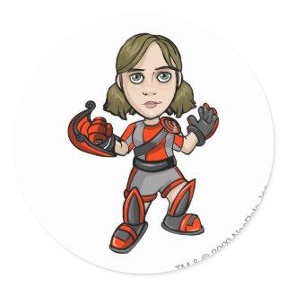 Snarkie Virtupets Space Station Staff Player Classic Round Sticker