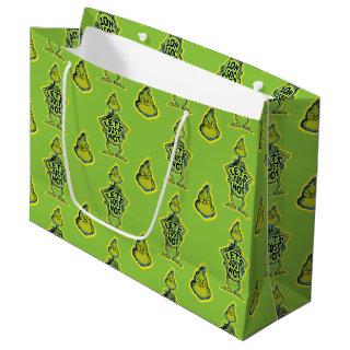 Snarky Grinch | Funny Let's Just Not Quote Large Gift Bag
