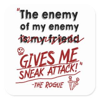Sneak Attack Square Sticker