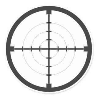 sniper finder target symbol weapon gun army classic round sticker