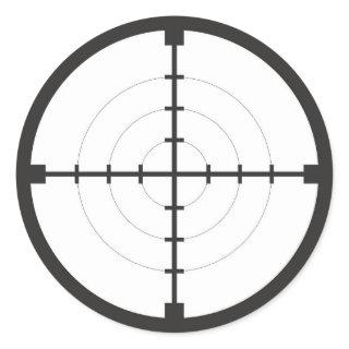 sniper finder target symbol weapon gun army classic round sticker