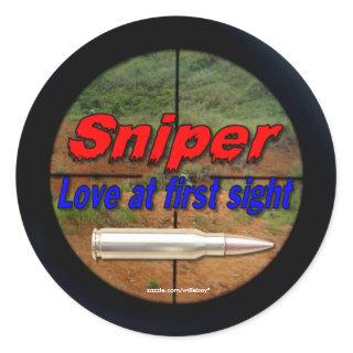 Snipers sniper military army marines navy lrrp classic round sticker