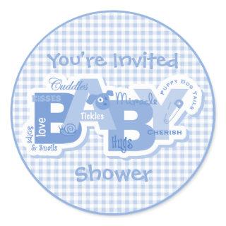 Snips & Snails Baby Shower Sticker