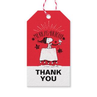 Snoopy and Woodstock - Merry & Bright Gift Tags