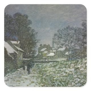 Snow at Argenteuil by Claude Monet Square Sticker
