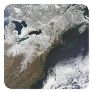 Snow cover stretching from Canada Square Sticker
