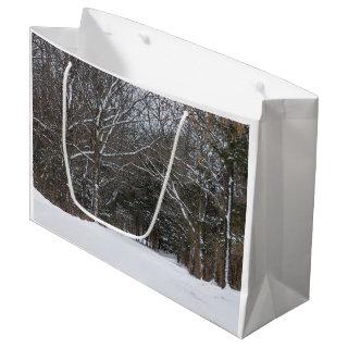 Snow Covered Road Painterly Large Gift Bag