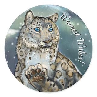 Snow Leopard Stickers