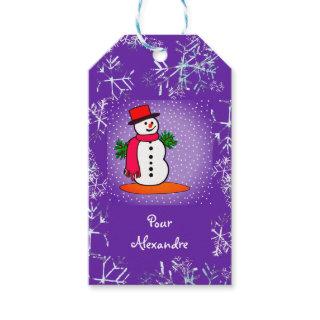 Snow Man Gift Labels