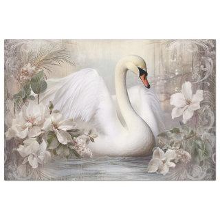 Snow White Swan Tissue Paper