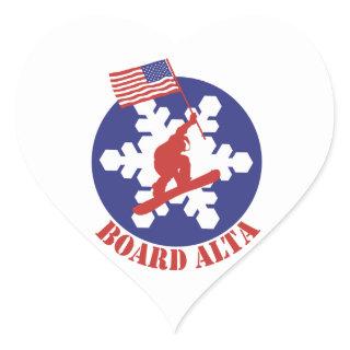 Snowboard Alta Heart Sticker