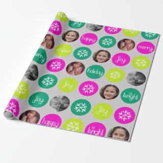 Snowflake Bauble pattern Christmas family photo