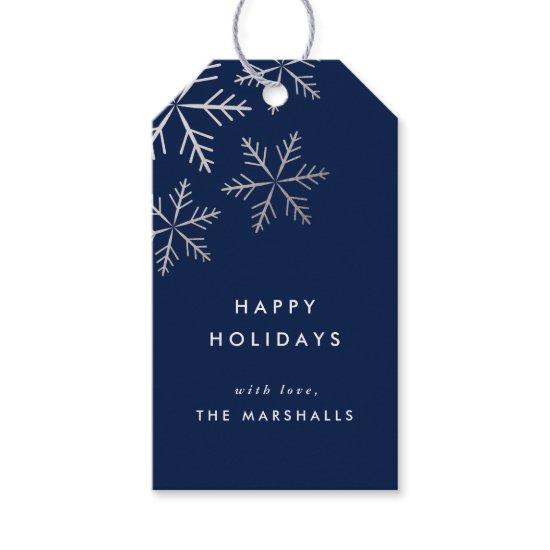 Snowflake Faux Foil Holiday Gift Tags