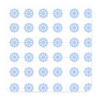 Snowflake Light Blue Winter Pattern Square Sticker