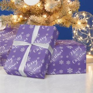 Snowflake Merry Christmas  In Purple