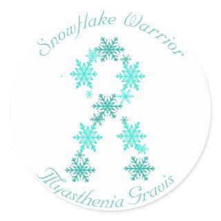 Snowflake Warrior  Myasthenia Gravis Sticker